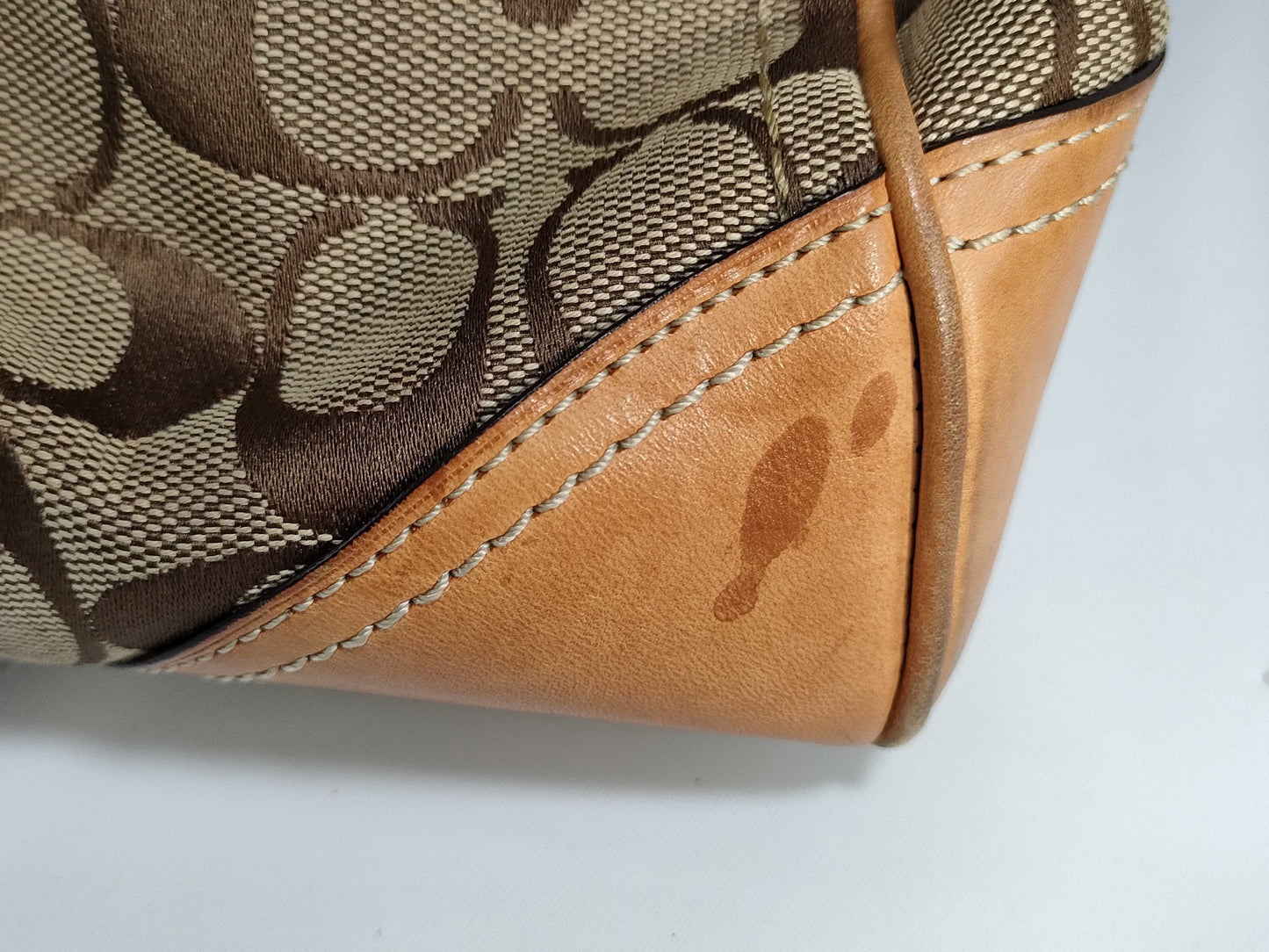 COACH Signature Handbag/Tote Bag/Pouch 3-Piece Set Shoulder Bag