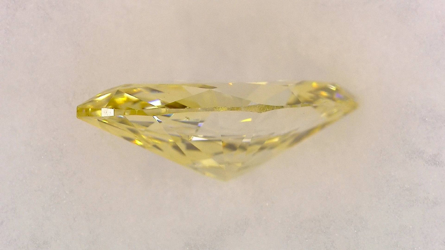 0.524ct FANCY INTENSE ORANGY YELLOW VS-2 ****/GD/GD STRONG YELLOW NATURAL 8.17-4.19X2.64mm MQ Diamond Loose