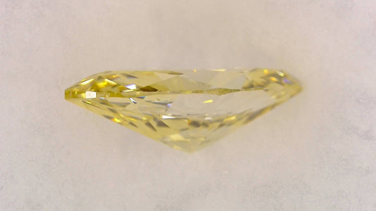 0.524ct FANCY INTENSE ORANGY YELLOW VS-2 ****/GD/GD STRONG YELLOW NATURAL 8.17-4.19X2.64mm MQ Diamond Loose