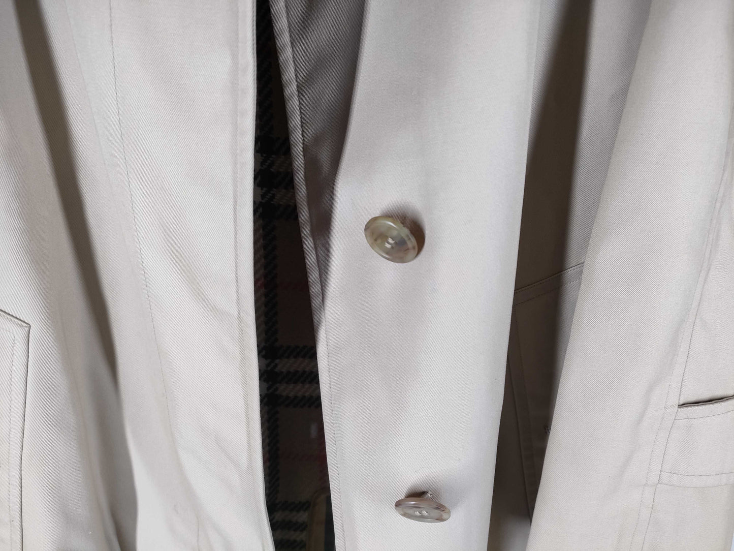 Burberrys trench coat/vest set with Nova check lining