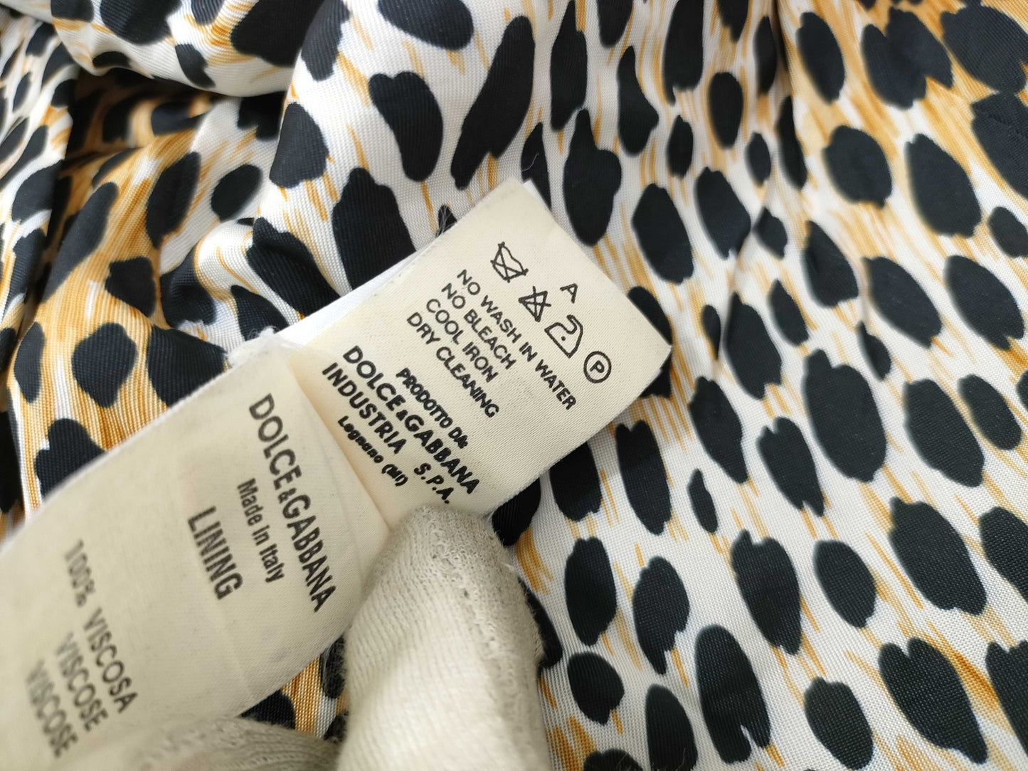 DOLCE&GABBANA denim jacket with leopard print lining