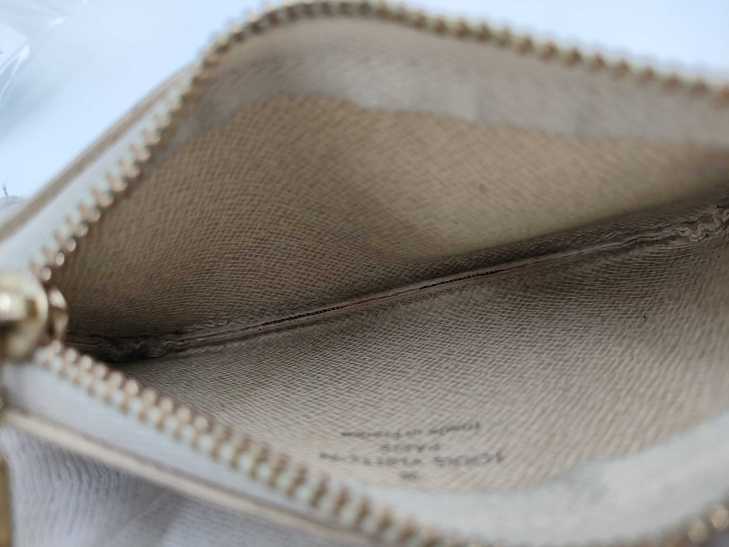 LOUIS VUITTON Damier Azur Pochette Cle Coin Case