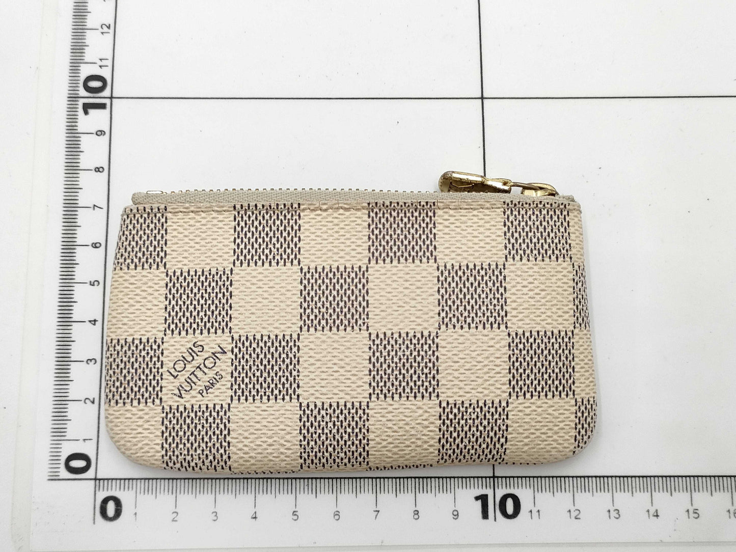 LOUIS VUITTON Damier Azur Pochette Cle Coin Case