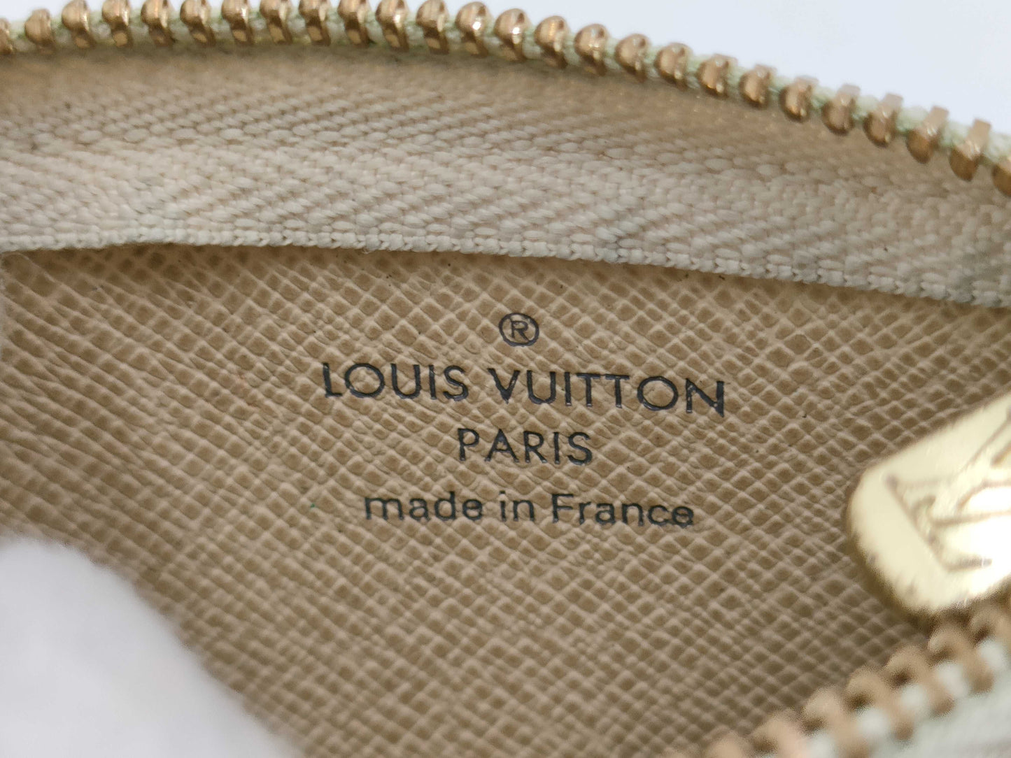 LOUIS VUITTON Damier Azur Pochette Cle Coin Case