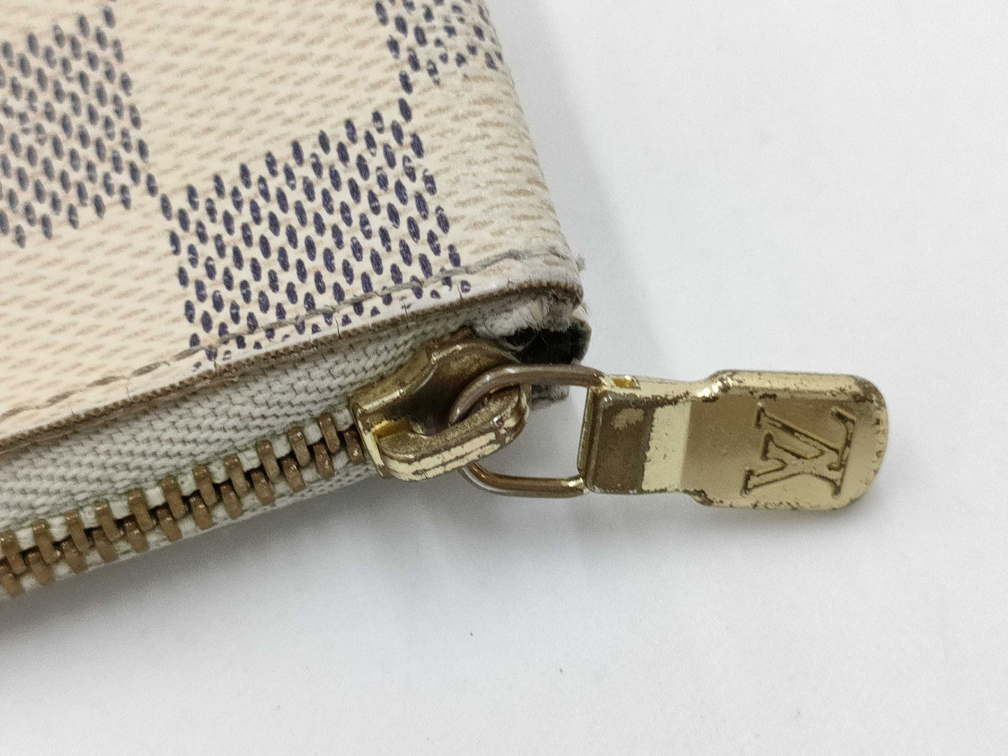 LOUIS VUITTON Damier Azur Pochette Cle Coin Case