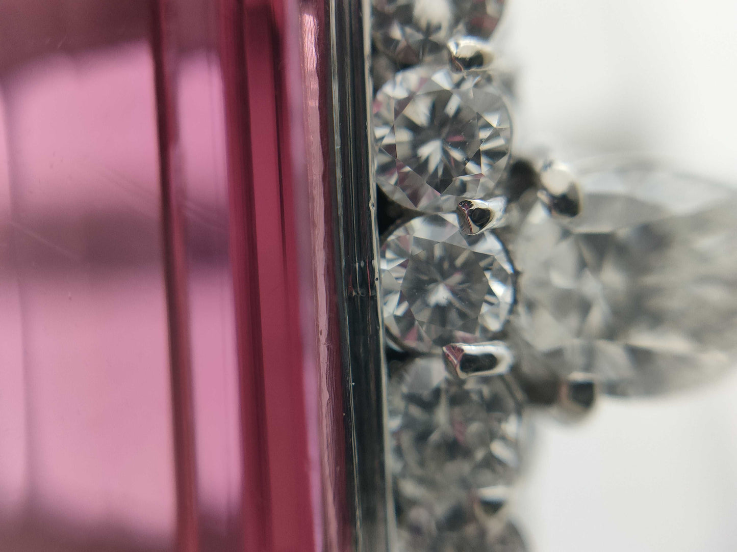 Rubellite 4.37ct D0.91ct/1.13ct PT900 10.3g Ring