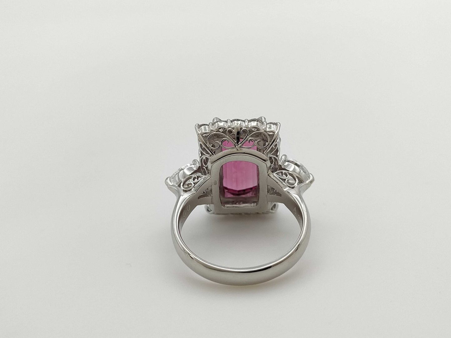Rubellite 4.37ct D0.91ct/1.13ct PT900 10.3g Ring