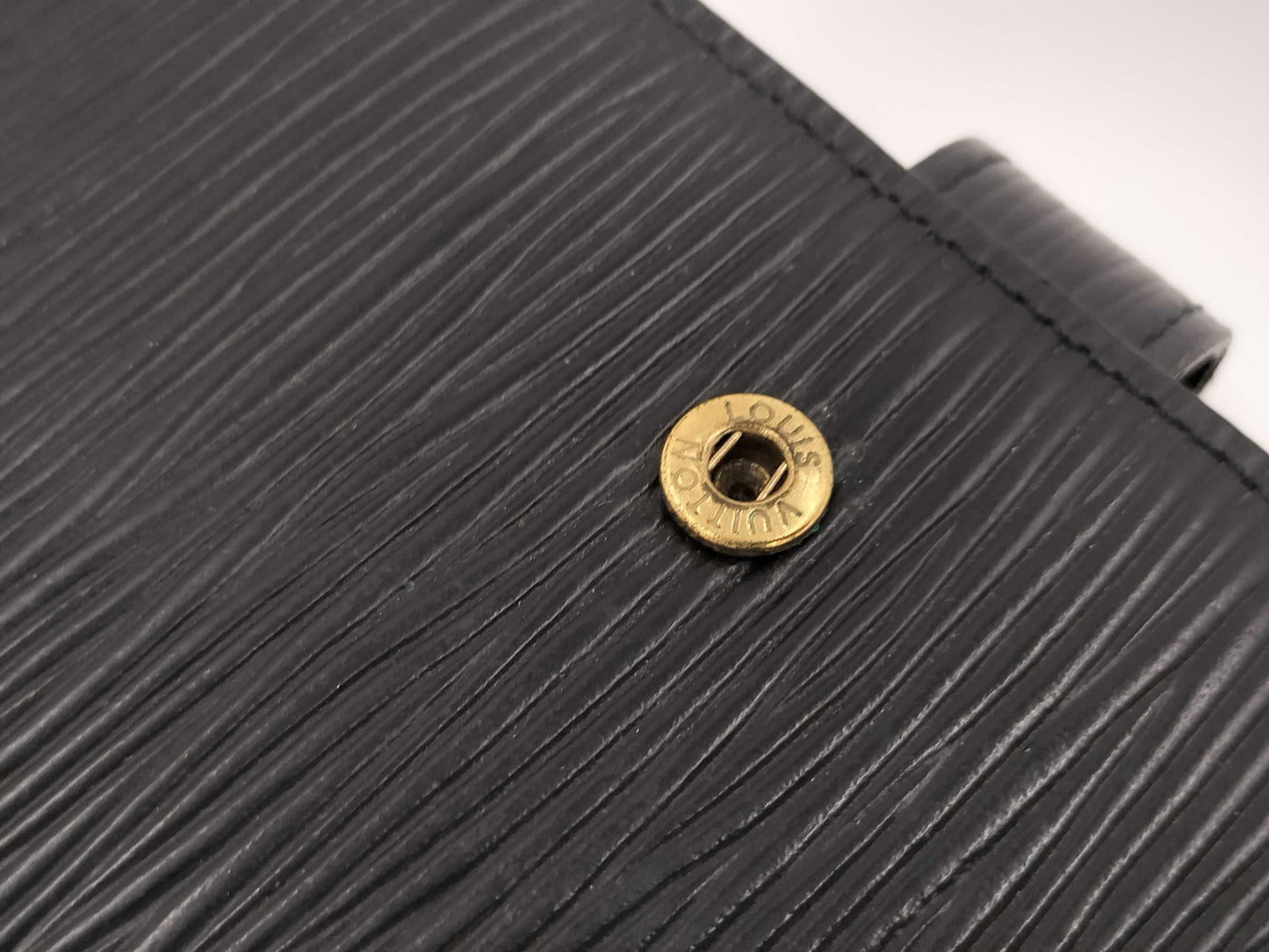LOUIS VUITTON Epi Agenda PM Noir Notebook Cover