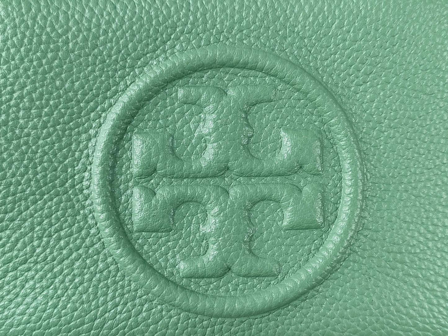 Tory Burch Leather Logo Shoulder Bag Green