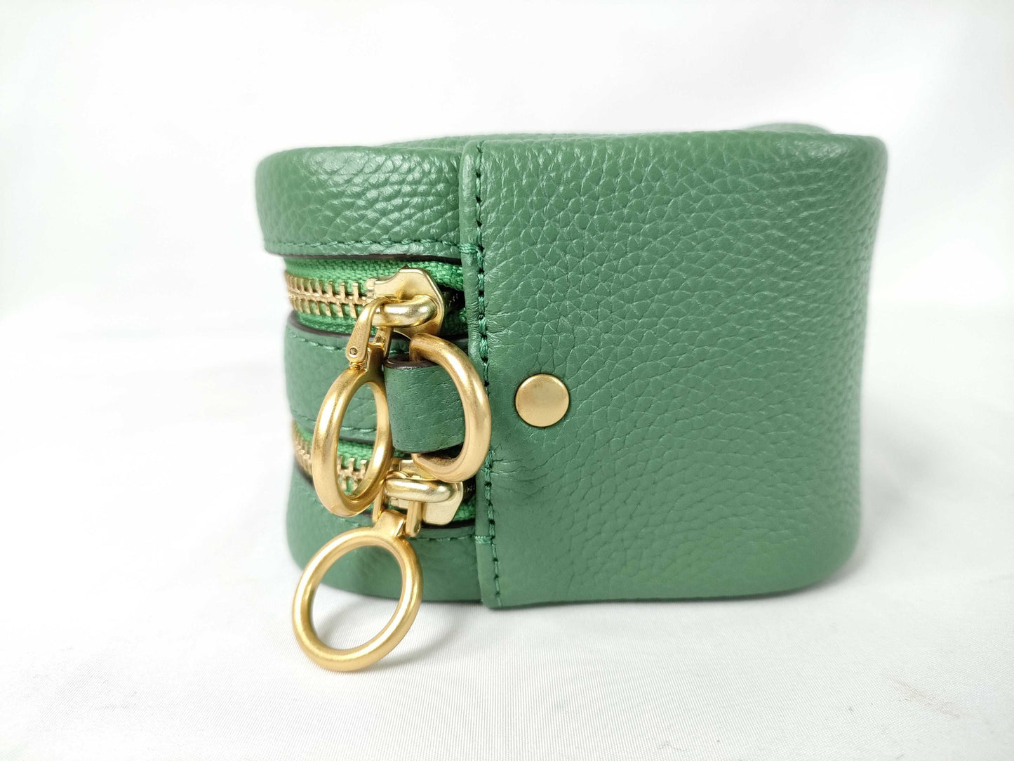 Tory Burch Leather Logo Shoulder Bag Green
