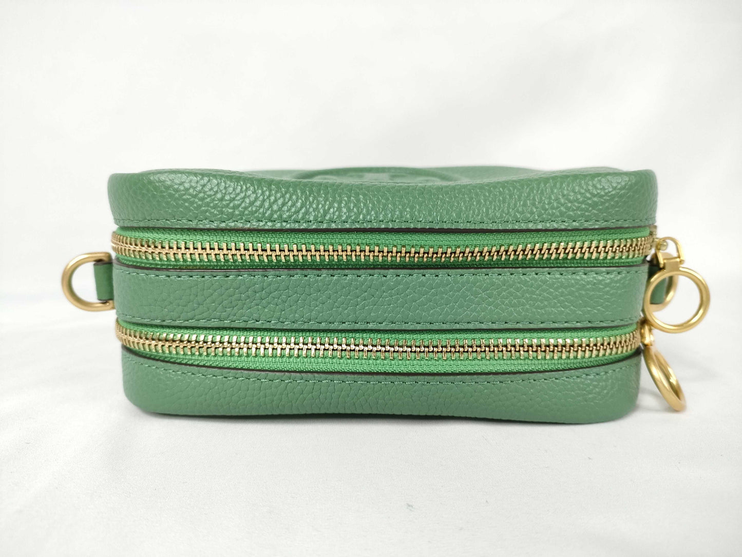 Tory Burch Leather Logo Shoulder Bag Green