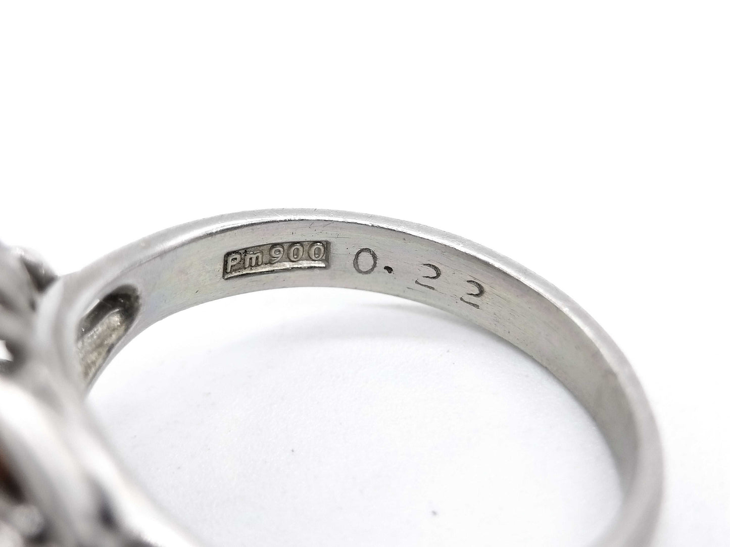 Pearl, diameter approx. 9.2mm, D 0.22ct, Pm900, 6.6g, Ring
