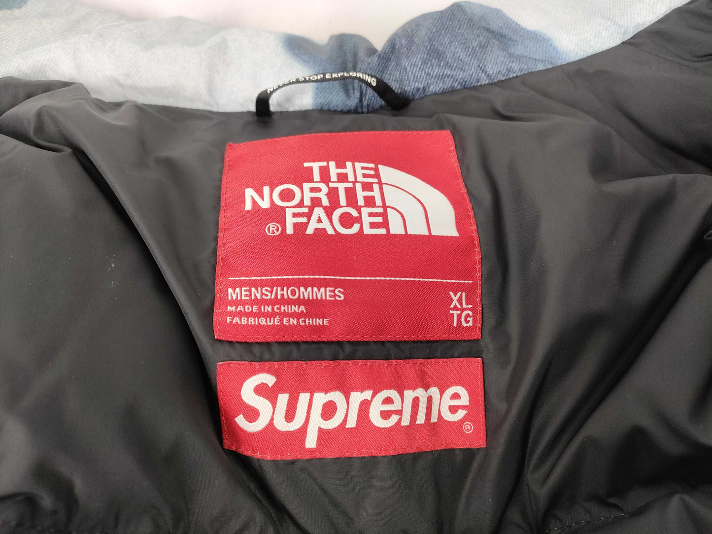 Supreme x The North Face collaboration bleached down jacket
