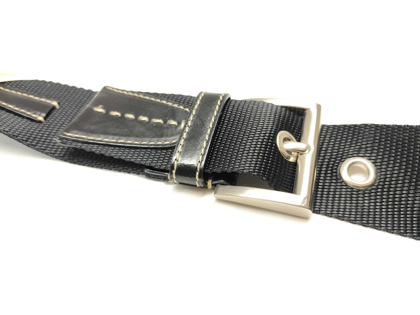 PRADA nylon and leather shoulder bag