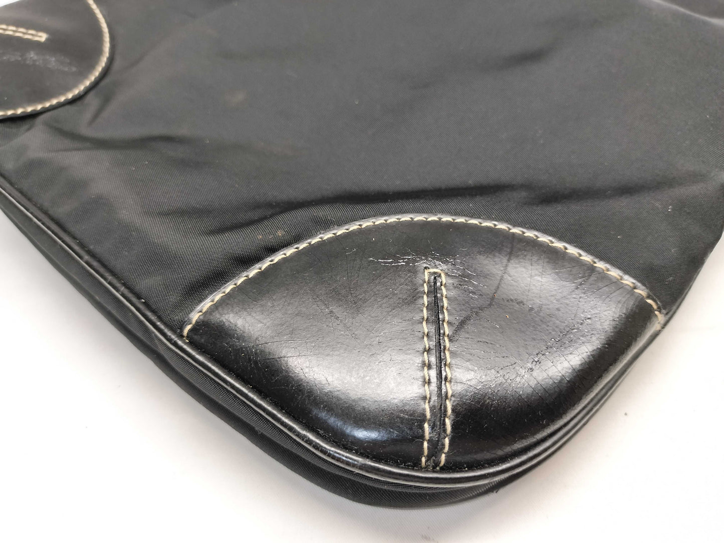 PRADA nylon and leather shoulder bag