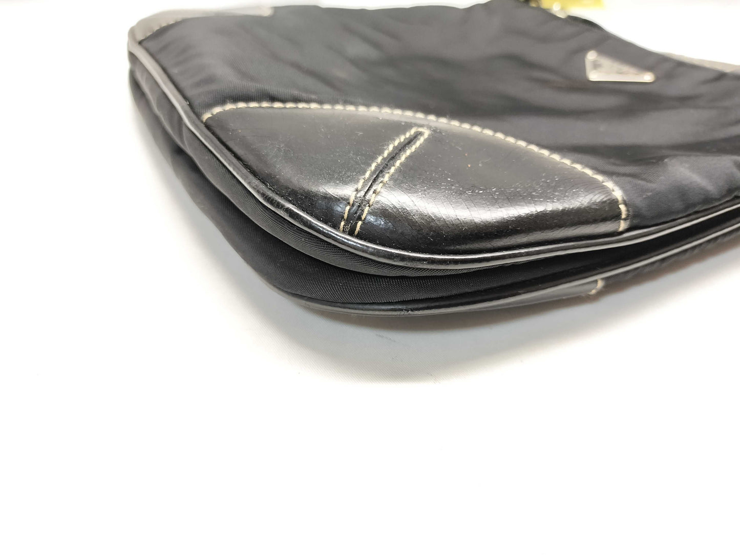 PRADA nylon and leather shoulder bag