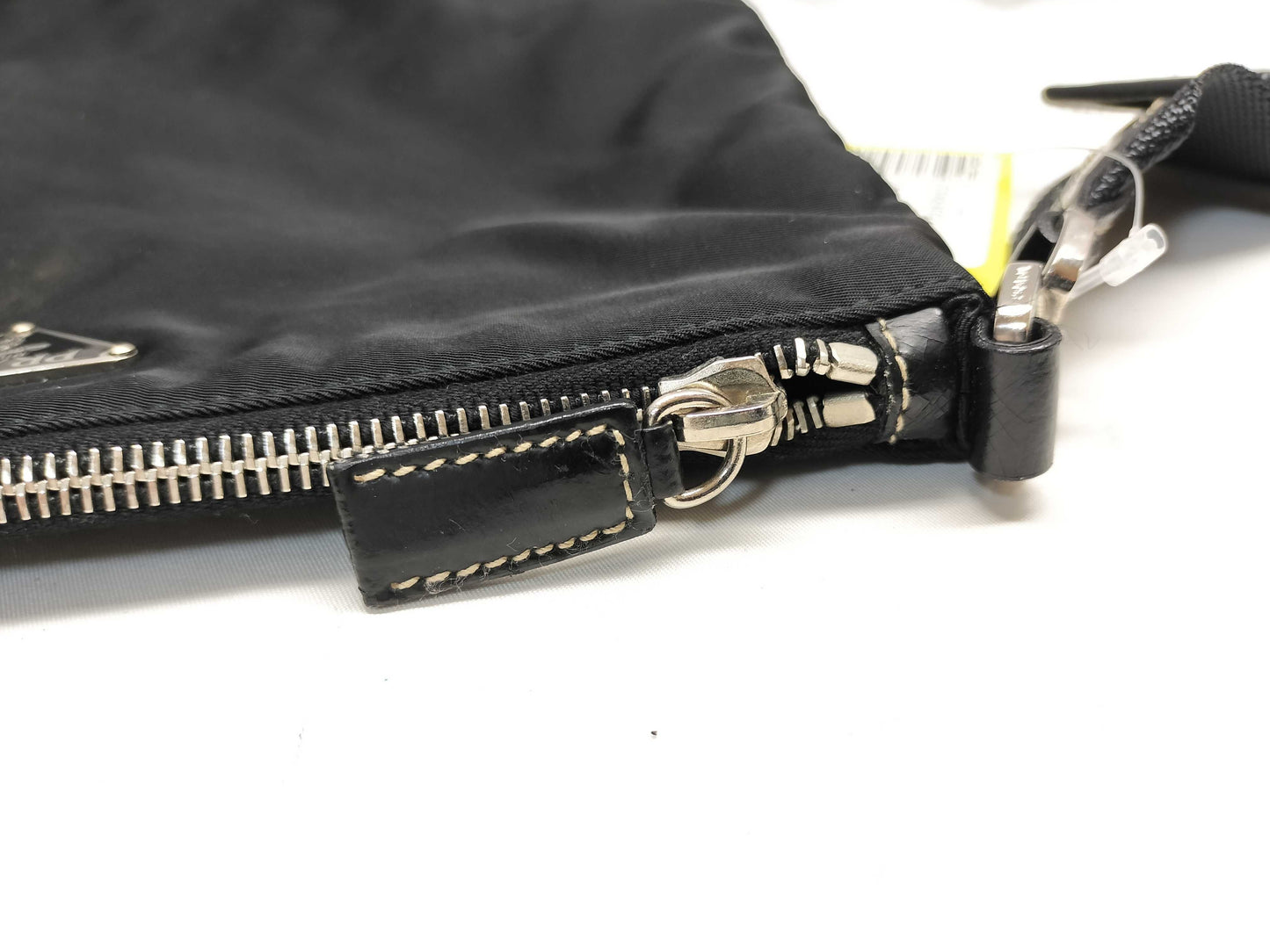 PRADA nylon and leather shoulder bag