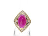 Colored Stone 6.24ct D2.21ct K18 11.7g Ring