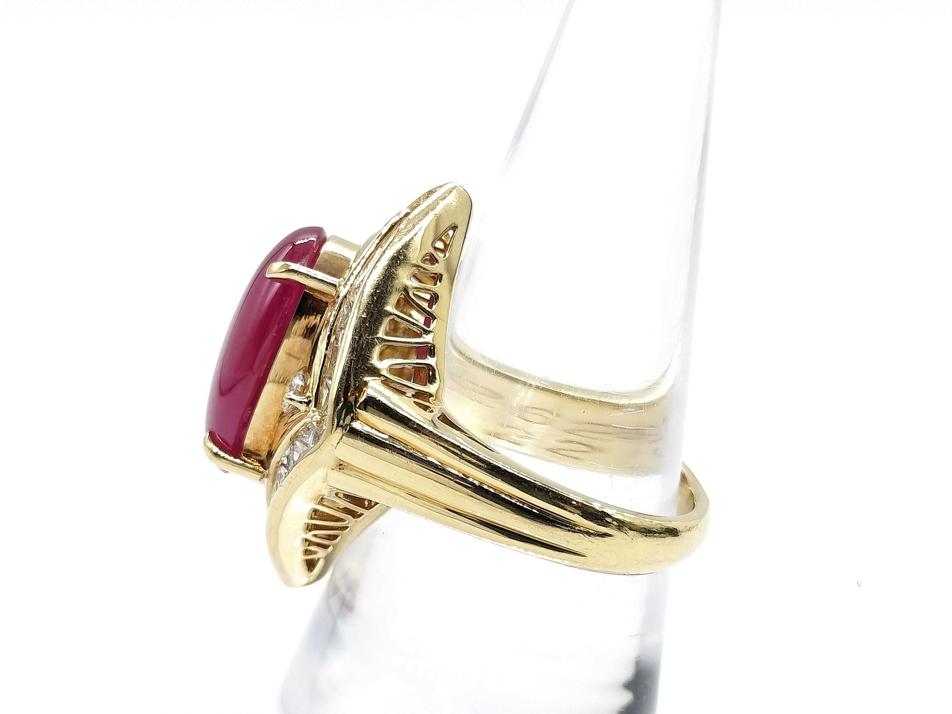Colored Stone 6.24ct D2.21ct K18 11.7g Ring