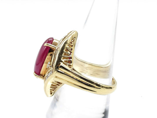 Colored Stone 6.24ct D2.21ct K18 11.7g Ring