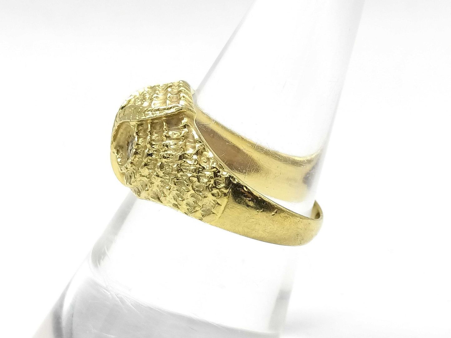Owl motif D0.10ct K18 4.7g ring
