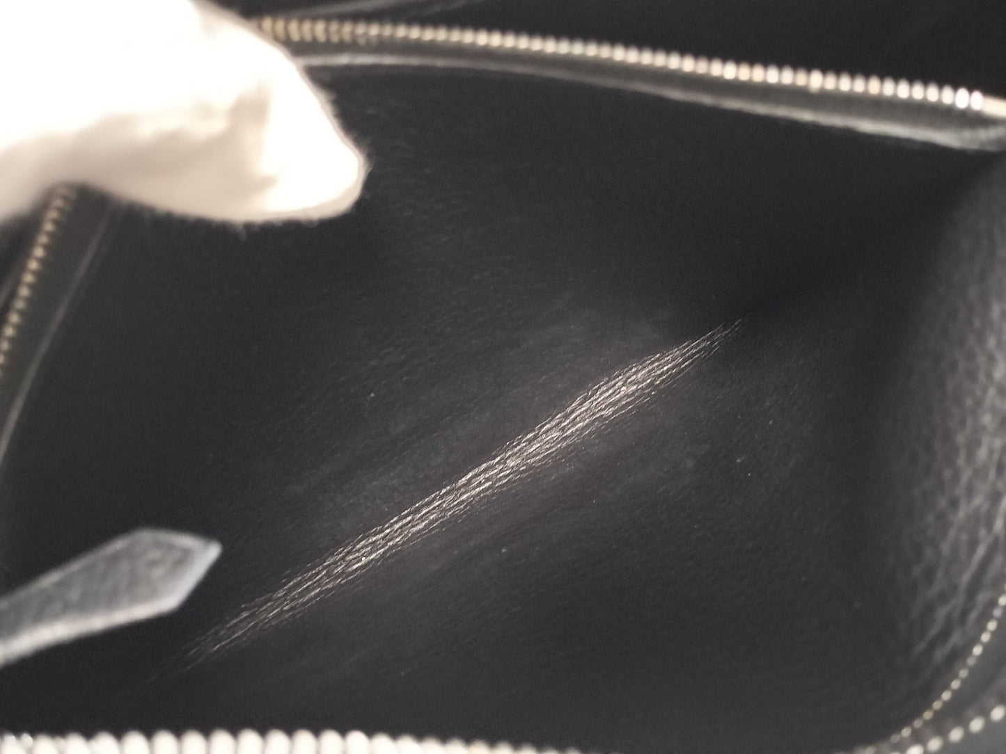 HERMES Trim 31 □B Taurillon Silver Hardware Tote Bag