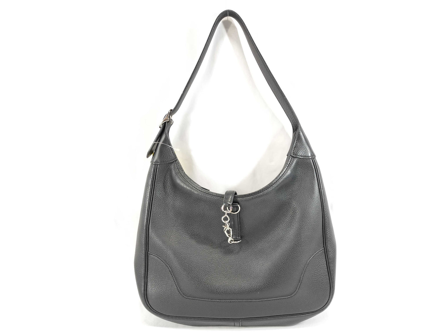 HERMES Trim 31 □B Taurillon Silver Hardware Tote Bag