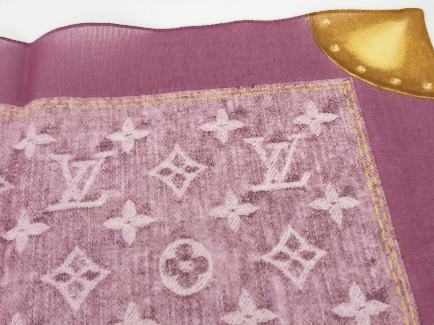 LOUIS VUITTON Monogram Cotton Handkerchief Scarf