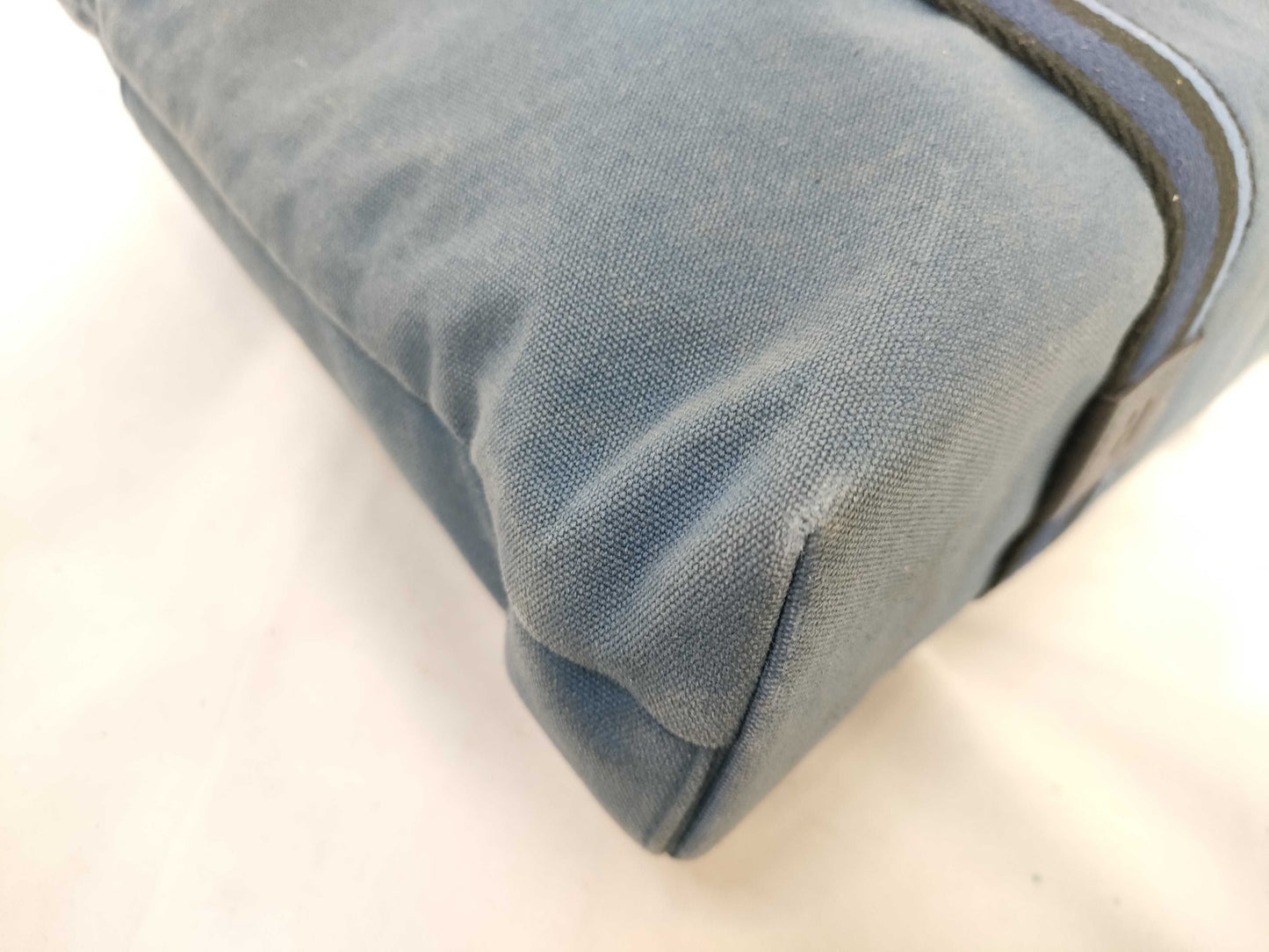 HERMES Troca Troca Horizontal MM Canvas Blue Tote Bag