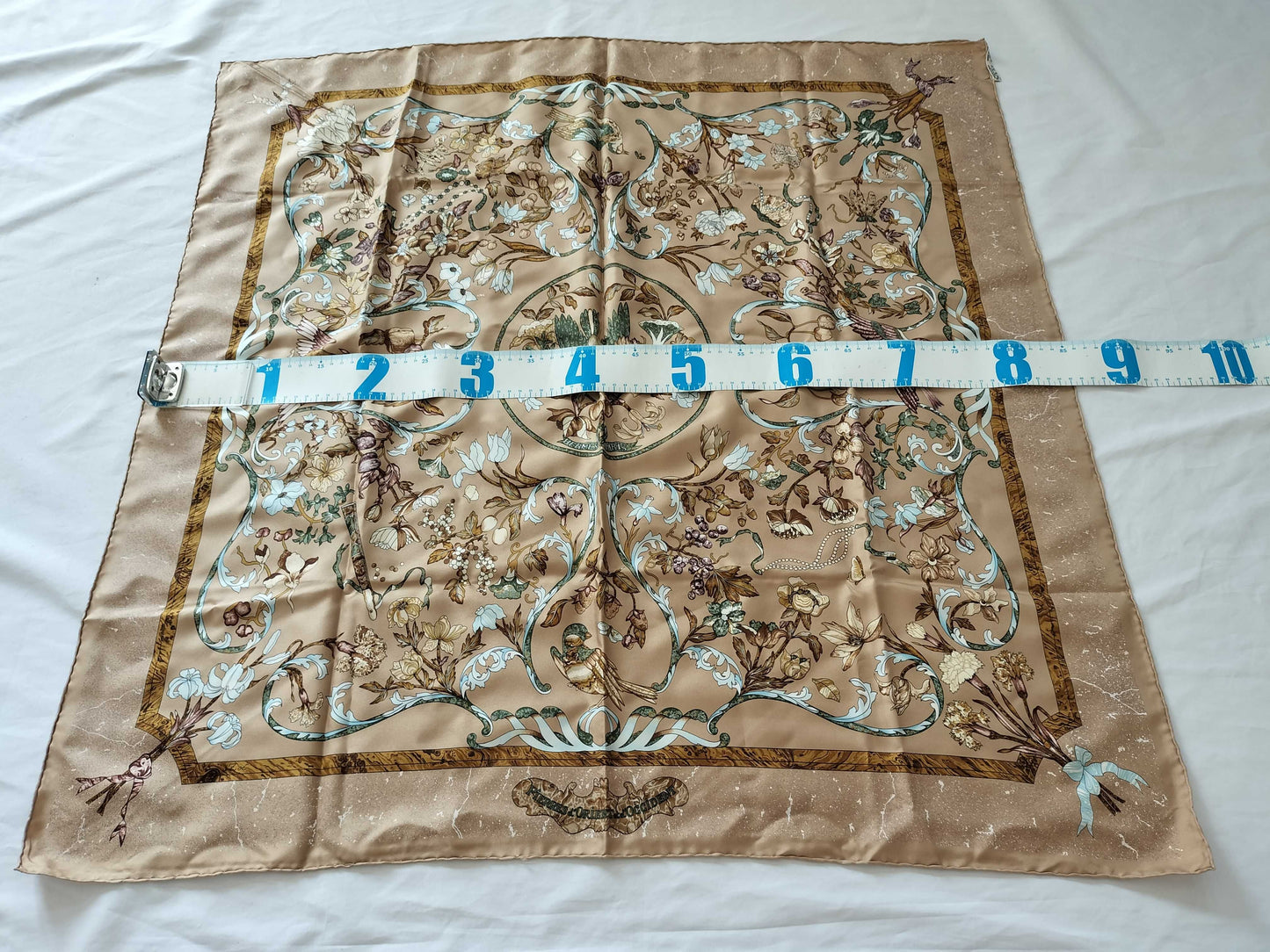 HERMES Carré 90 Scarf with Eastern Stones and Western Stonework