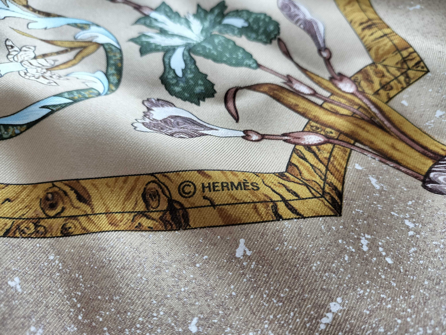 HERMES Carré 90 Scarf with Eastern Stones and Western Stonework