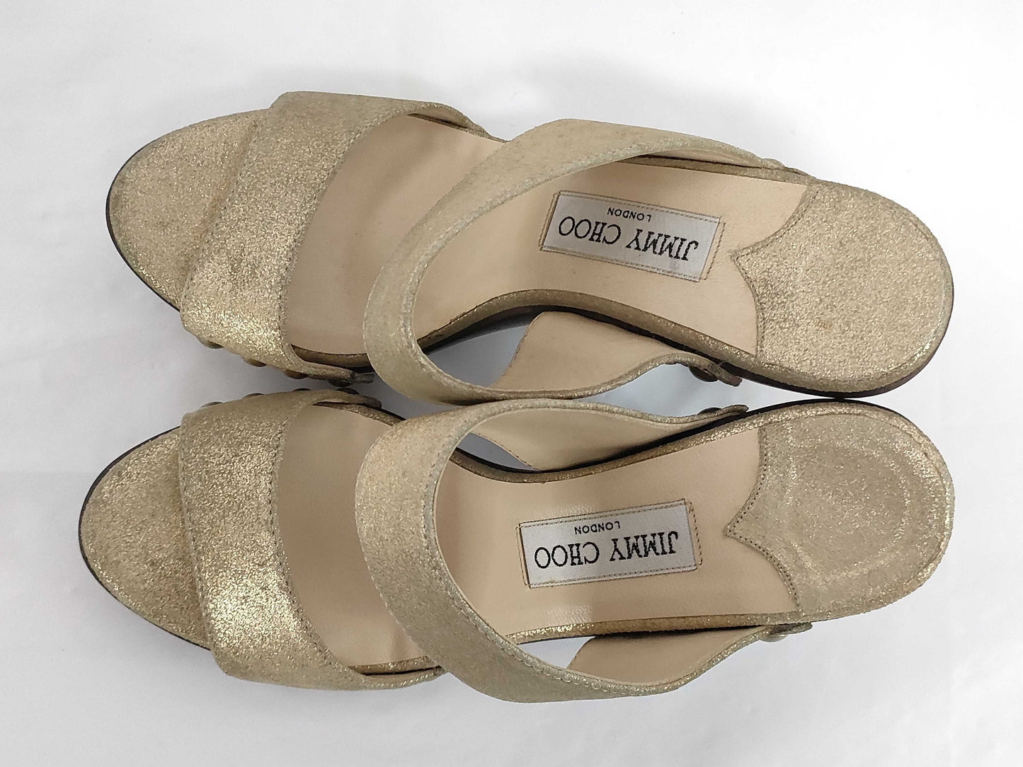JIMMY CHOO glitter sandals