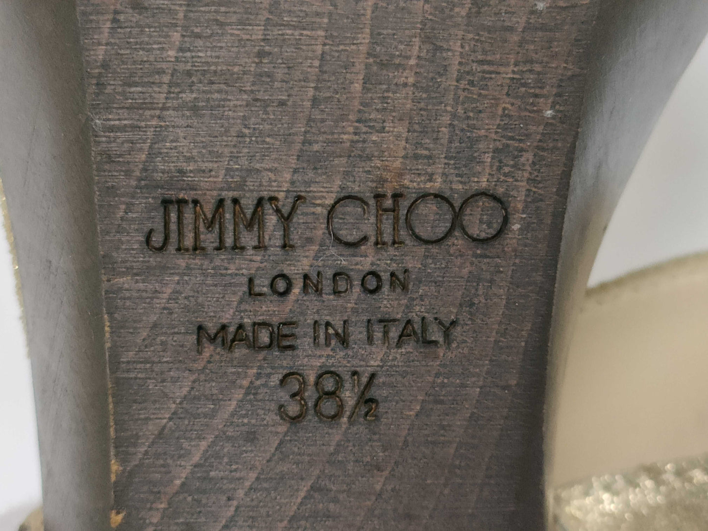 JIMMY CHOO glitter sandals