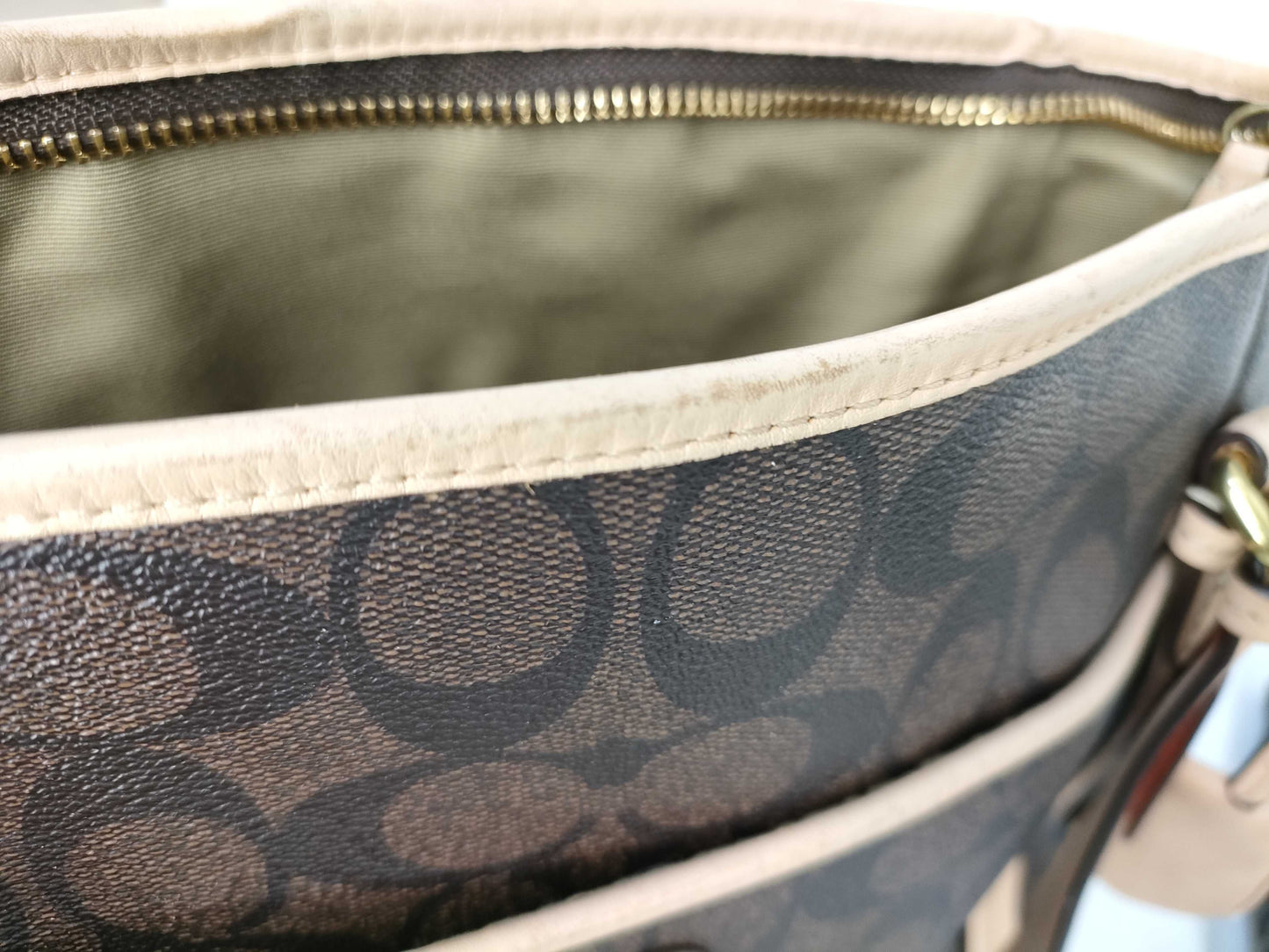 COACH Signature Leather/Op Art 4-Piece Tote Bag