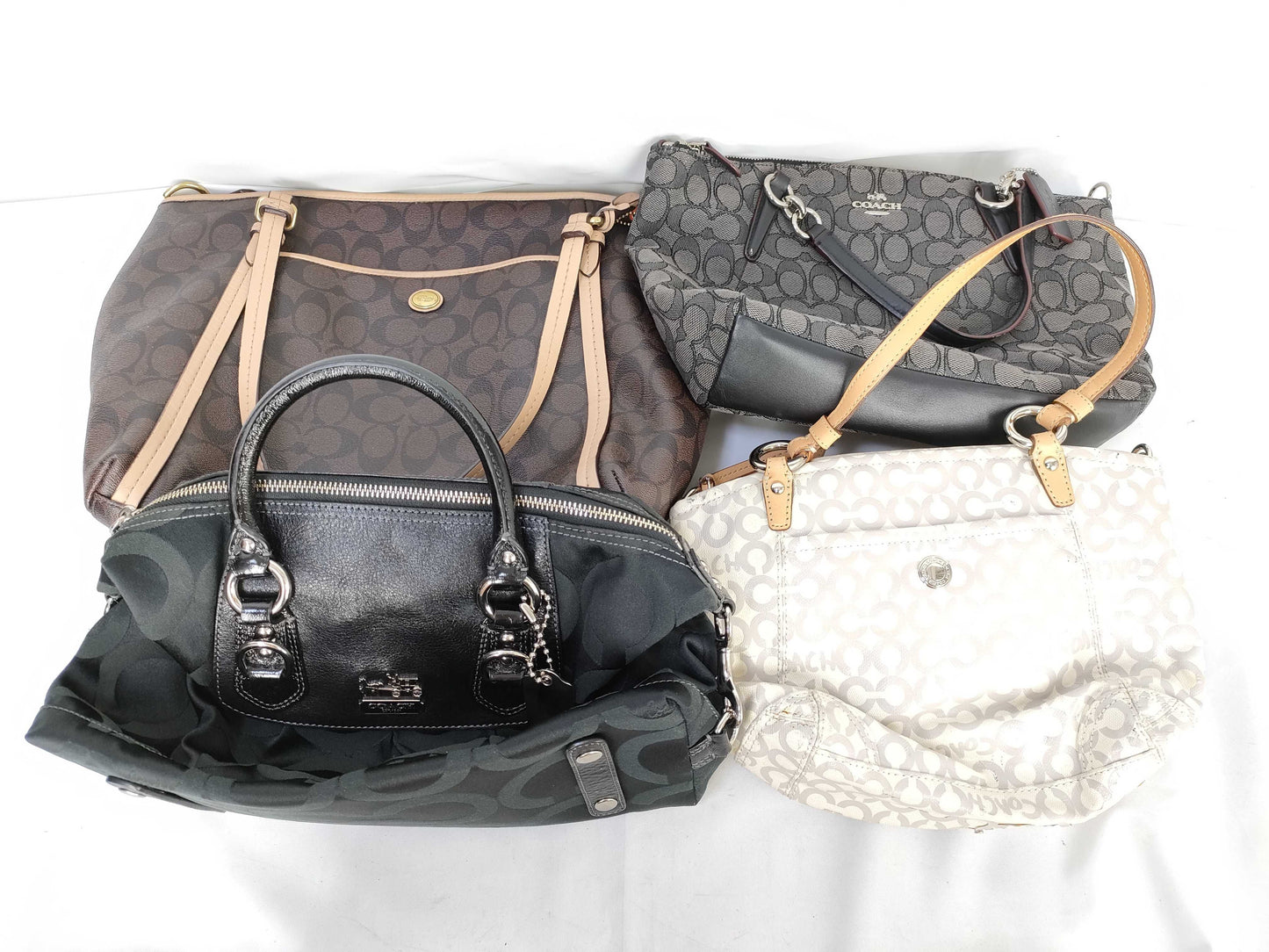 COACH Signature Leather/Op Art 4-Piece Tote Bag