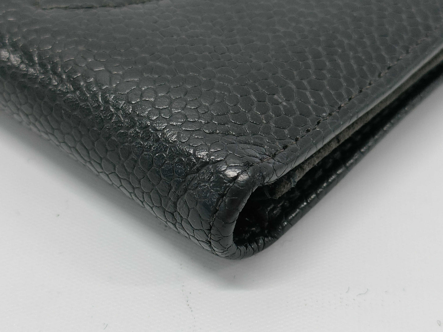 CHANEL Caviar Skin Card Case, Card Case, Pass Case, Business Card Case