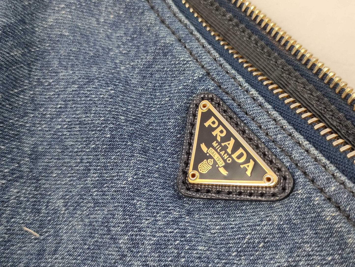 PRADA denim pouch pouch