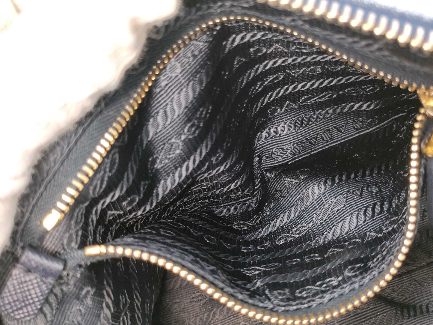 PRADA denim pouch pouch