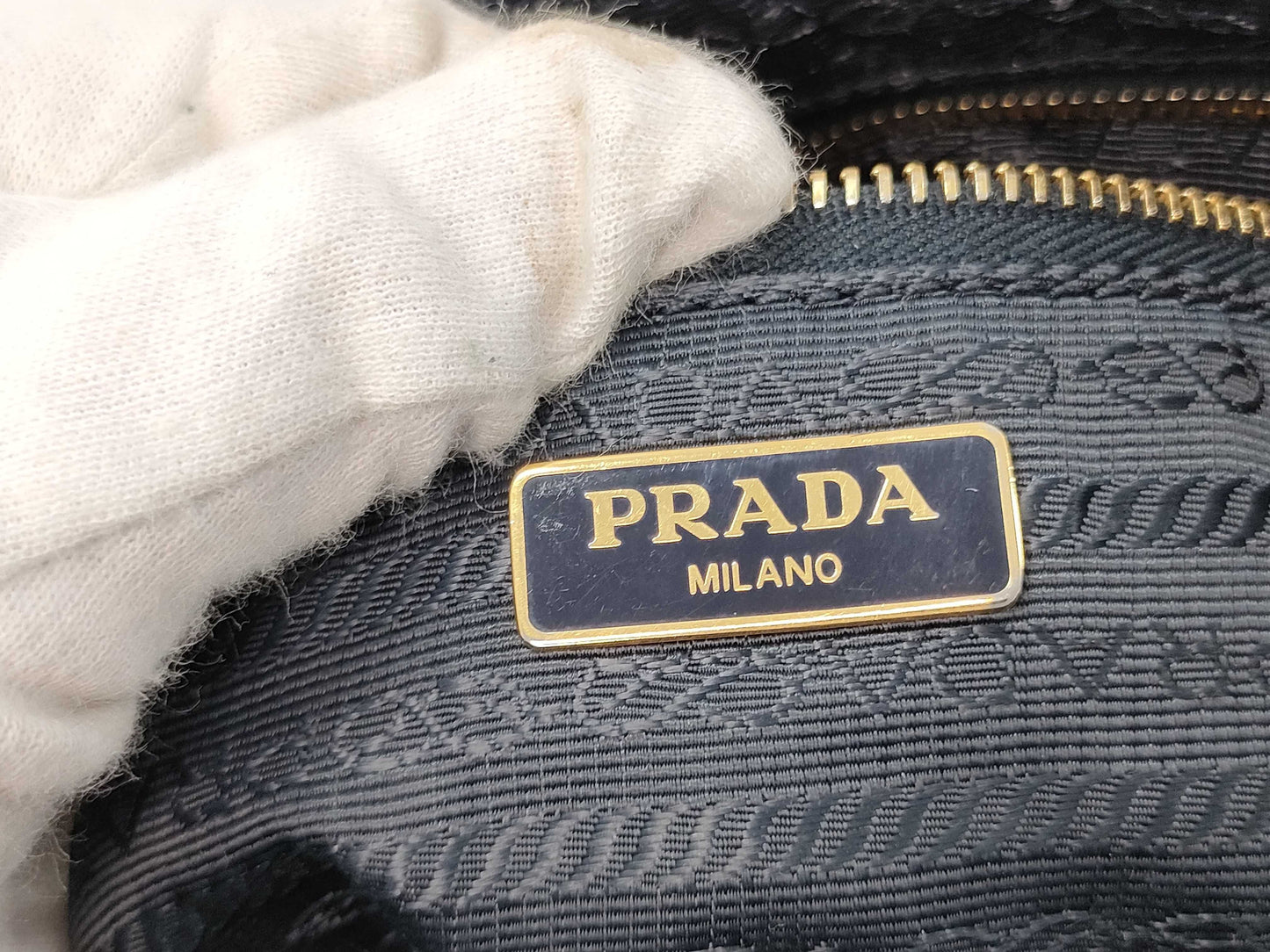 PRADA denim pouch pouch