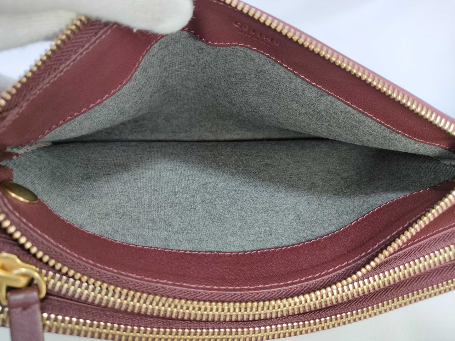 CELINE Lambskin Shoulder Bag