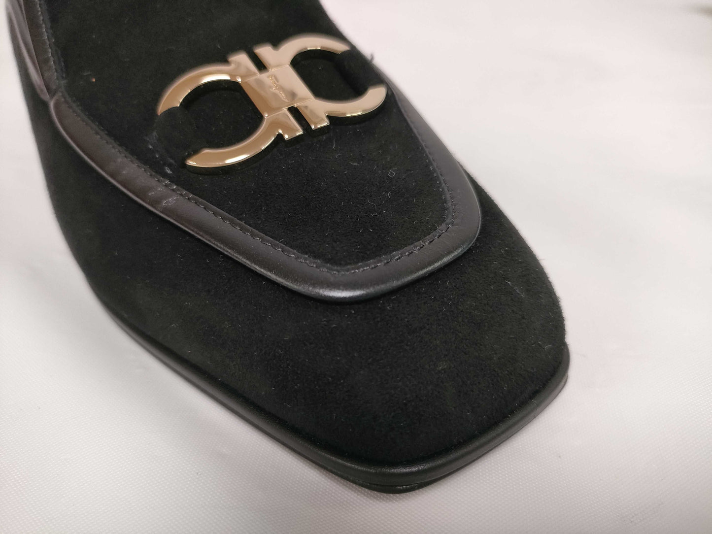 Salvatore Ferragamo Gancini suede loafers