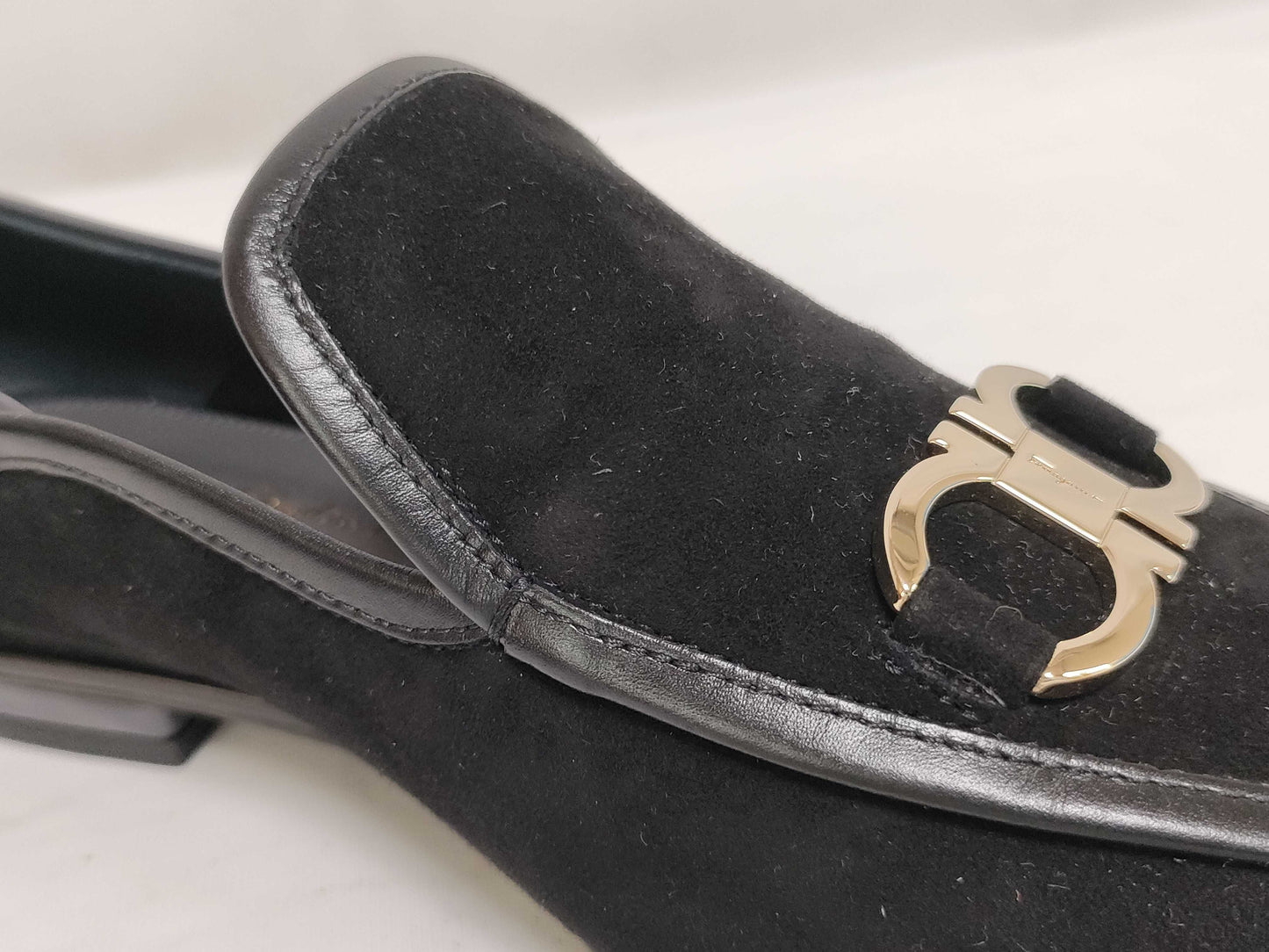 Salvatore Ferragamo Gancini suede loafers