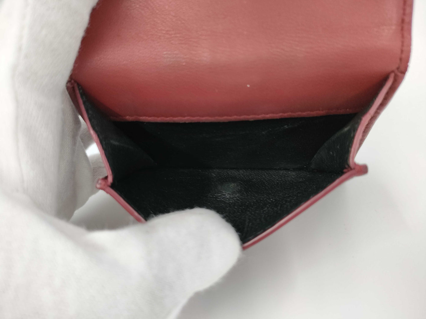 Yves Saint Laurent Tri-fold Wallet Red Wallet