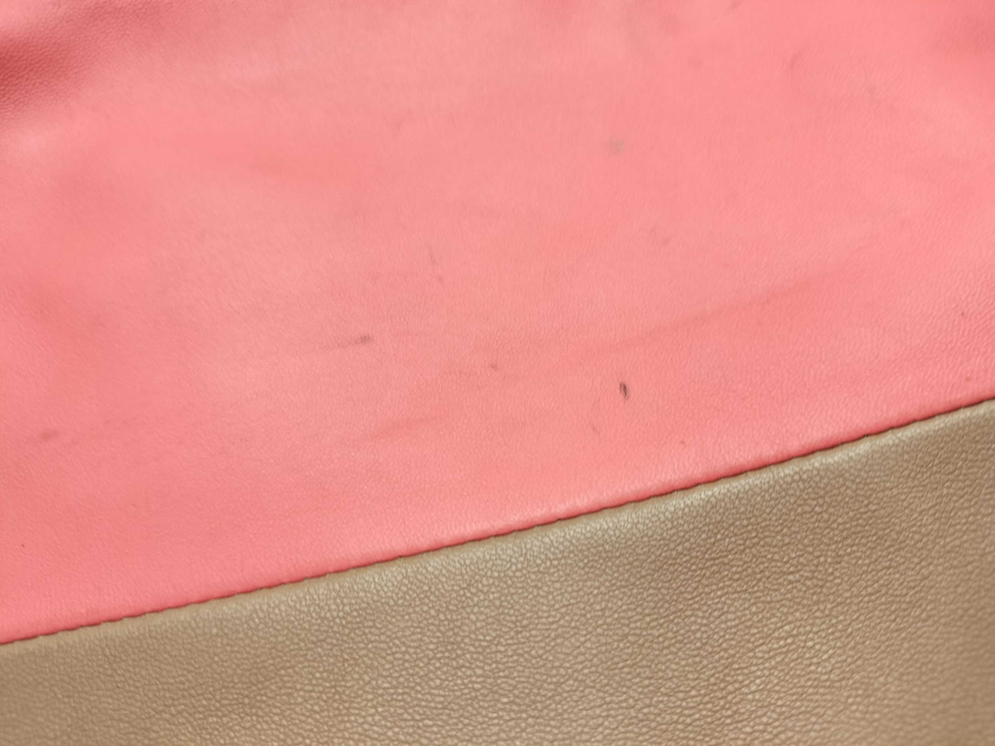 CELINE Cabas Horizontal/Leather Tote Bag/Bicolor Tote Bag