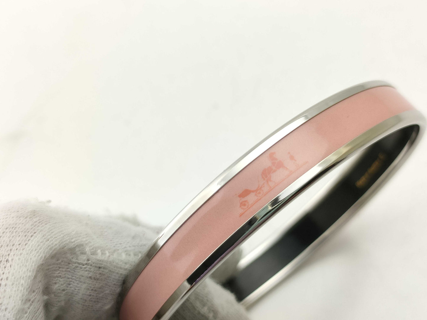 HERMES enamel carriage logo bangle bracelet/bangle