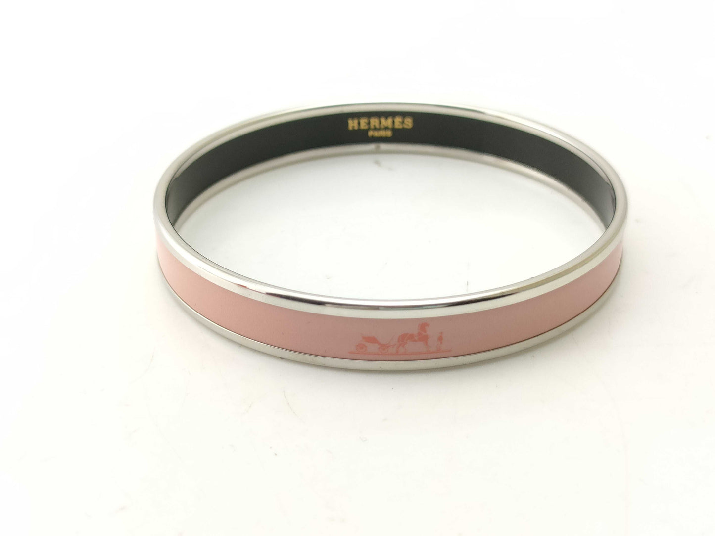 HERMES enamel carriage logo bangle bracelet/bangle
