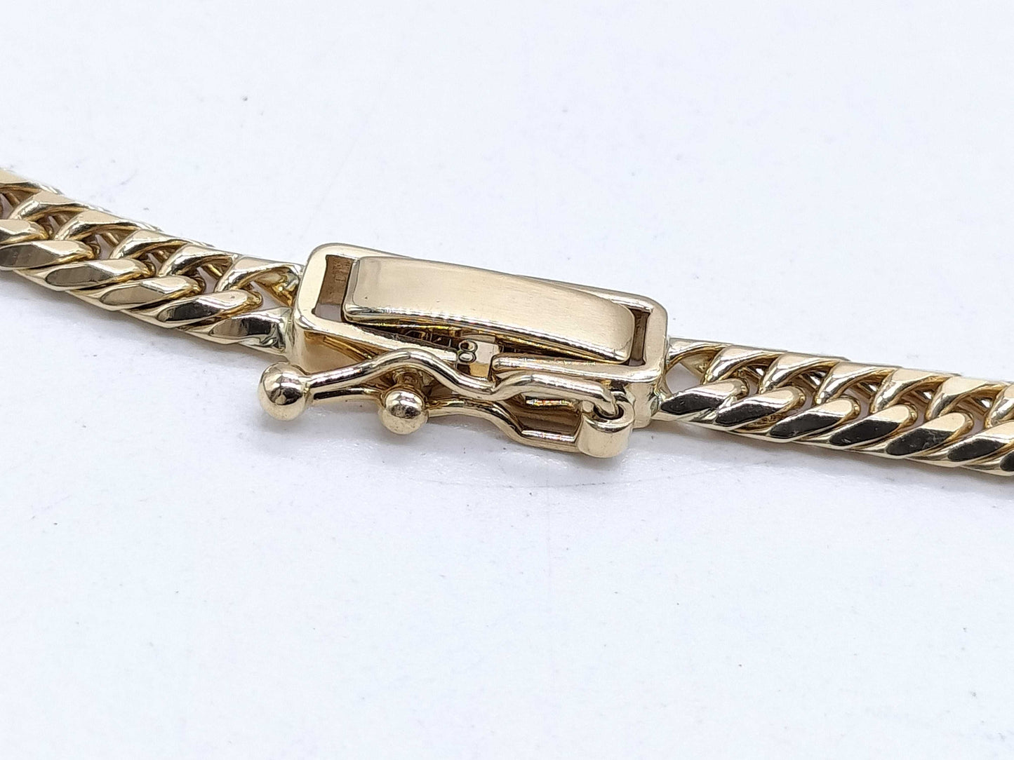 6-sided double 18K gold 20.2g necklace