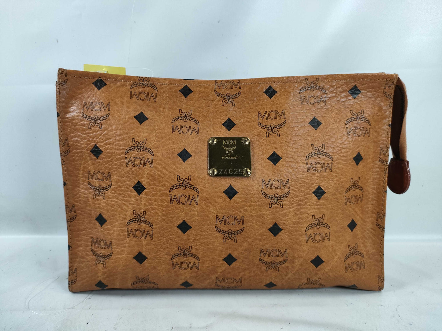 MCM Logogram Second Bag PVC Camel Second Bag