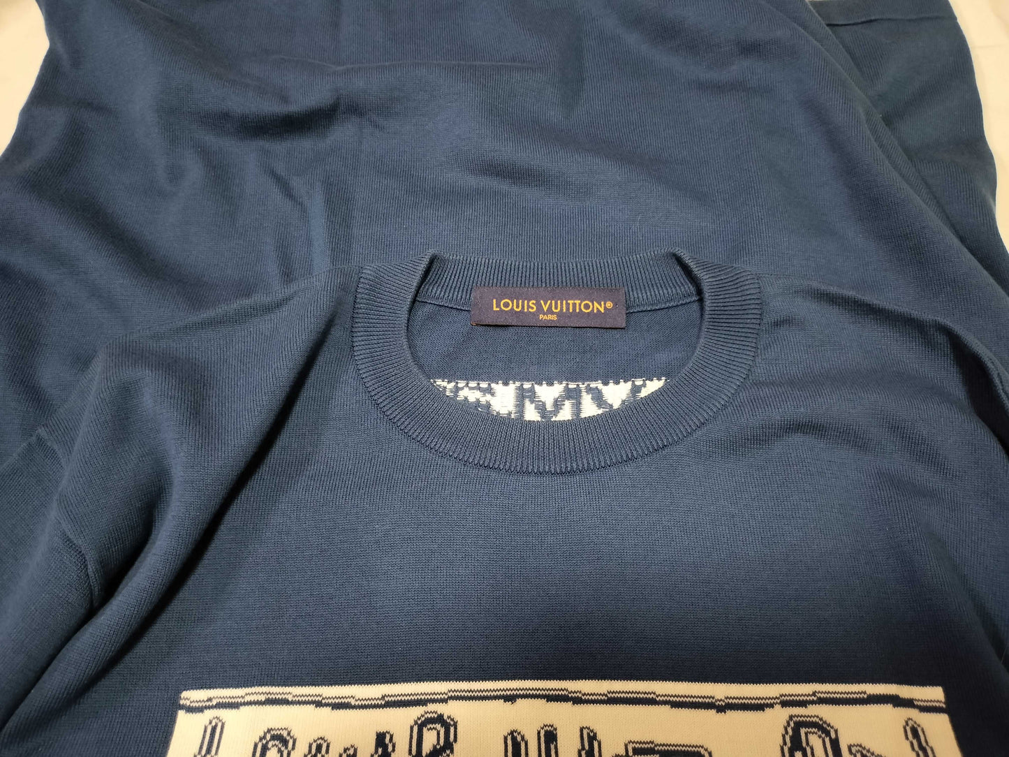 LOUIS VUITTON Short Sleeve Cotton Crew Neck Top RM241M Tops