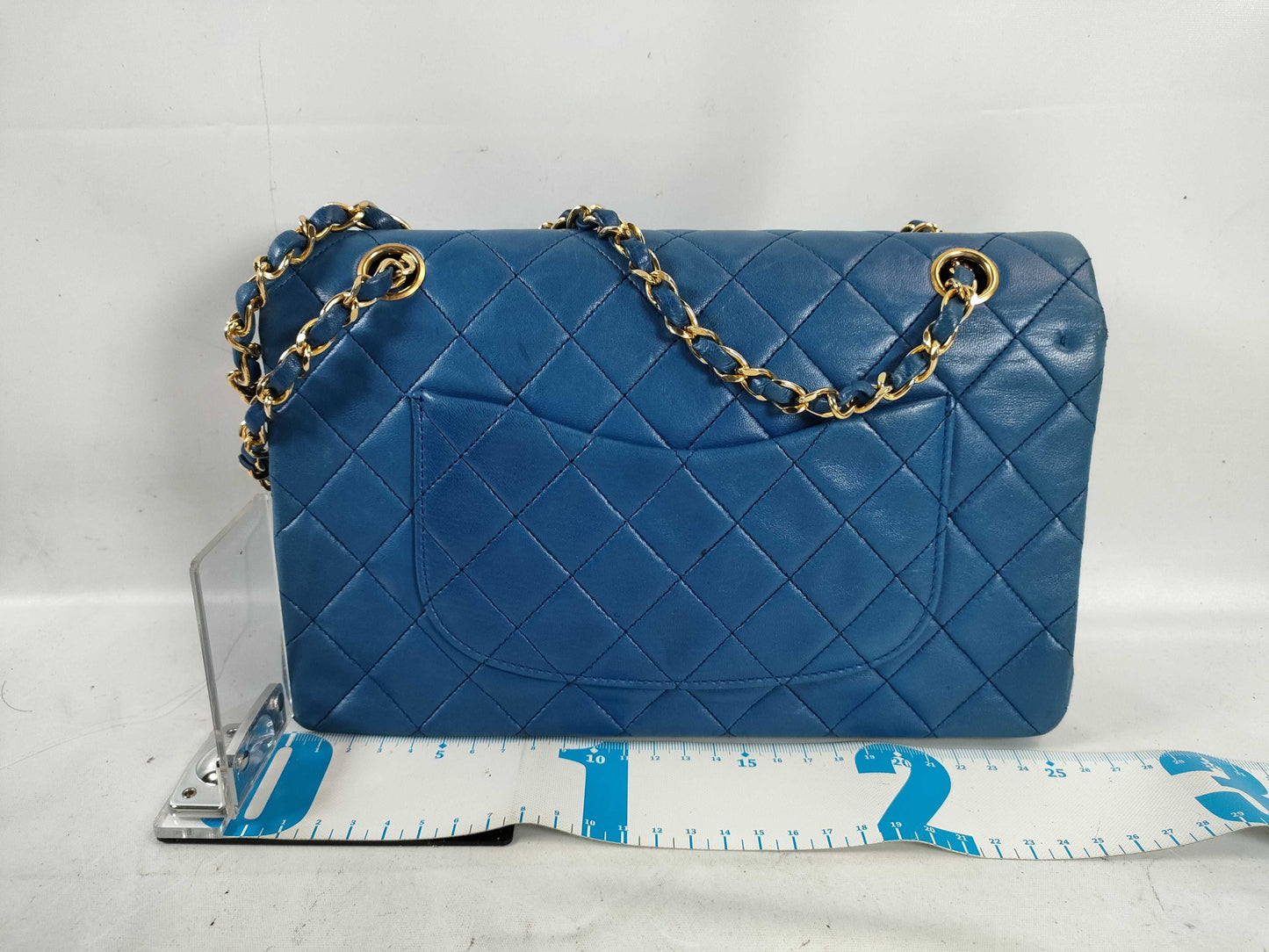 CHANEL Lambskin Double Flap Matelasse Shoulder Bag